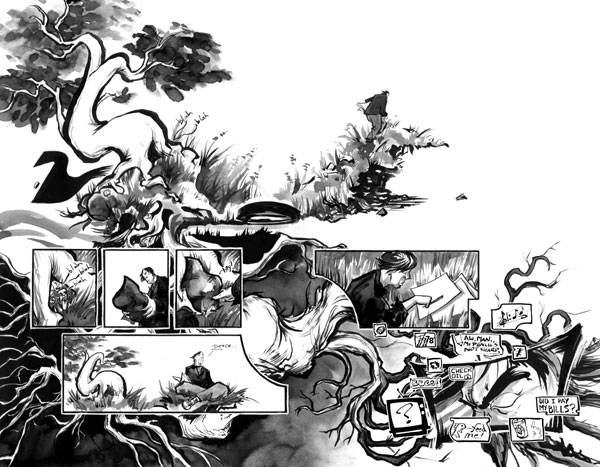 Defeat, pgs. 6 & 7 spread